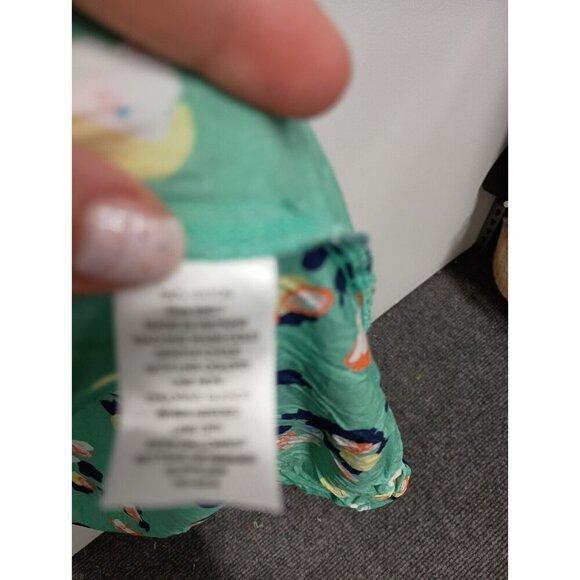 A.N.A A New Approach Womens Faux Wrap BOHO Dress Size XXL Green Floral Midi - Picture 6 of 9